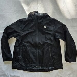 Baleaf Youth M 10 11 Black Full Zip Rain Jacket Windbreaker Raincoat Girls Boys